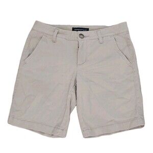 Aeropostale Shorts Womens 0 (28W) Light Tan Chino Beach Resort Bermuda Shorts